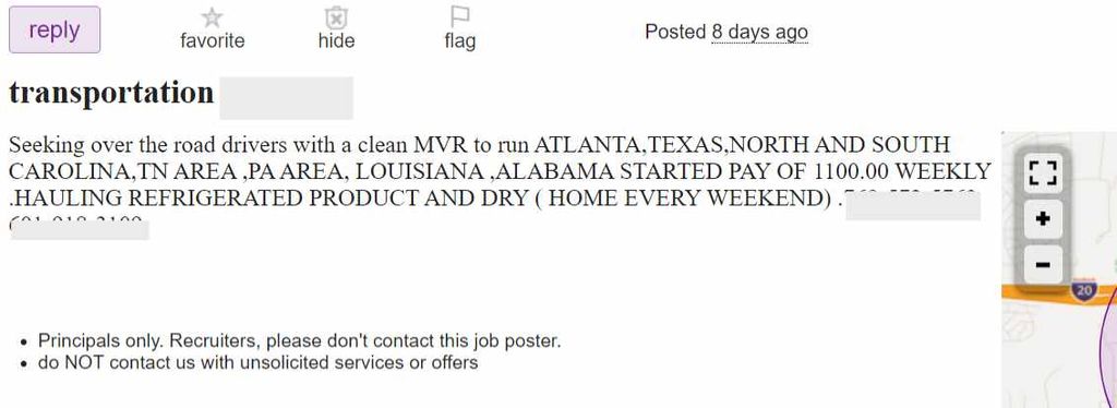 not a great trucking job ad